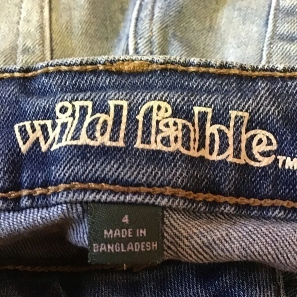 Wild Fable Size 4 High Rise Distressed Denim Bike Shorts Bermuda